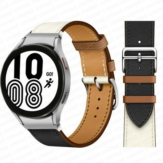 No Gaps Leather Band For Samsung Galaxy Watch 4 classic 46mm 42mm 44mm 40mm smartwatch belt Bracelet correa Galaxy Watch 4 strap
