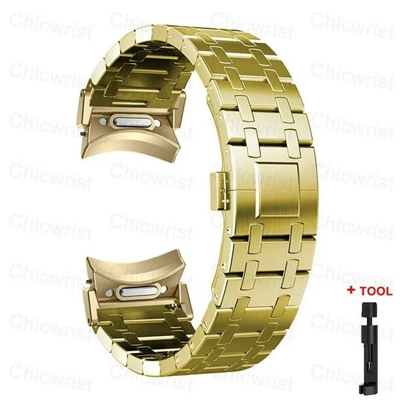 No Gaps Luxury Stainless Steel Strap For Samsung Galaxy Watch 6 Classic 43 47mm 40 44mm 4 42 46mm Quick Fit Band