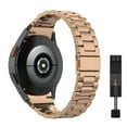 thumbnail image 1 of No Gaps Stainless Steel Band for Samsung Galaxy Watch 4 Classic 46mm 42mm/Watch4 44mm 40mm Wrist band Curved end Metal Bracelet, 1 of 8