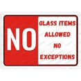 thumbnail image 1 of No Glass Items Allowed No Exceptions Funny Tin Sign - 12×8 Inches, Wall Art Decor, Home Farmhouse Bar Cafe Yard Indoor Outdoor Gift, 1 of 6