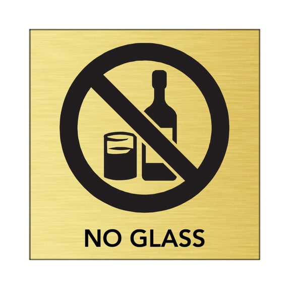No Glass Signs