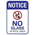 thumbnail image 1 of No Glass in Pool Area Sign, Pool Sign,, 1 of 1