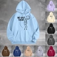 thumbnail image 1 of No Golf Today Print Unisex Hoodie Long Sleeve Pocket Casual Fall Basic Sweatshirt Crewneck Pullover Tops, 1 of 5