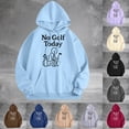 thumbnail image 1 of No Golf Today Print Unisex Hoodie Long Sleeve Pocket Relax Fit Fall Basic Sweatshirt Crewneck Pullover Tops, 1 of 5