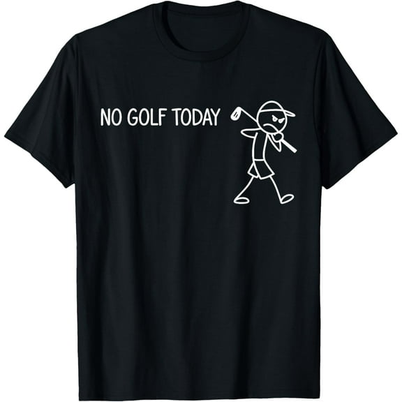 No Golf Today Sad Stickman Golfer T-Shirt Shirts