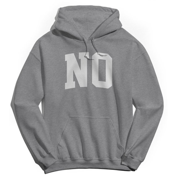 No Graphic Sport Grey Men's Cotton Pullover Hoodie