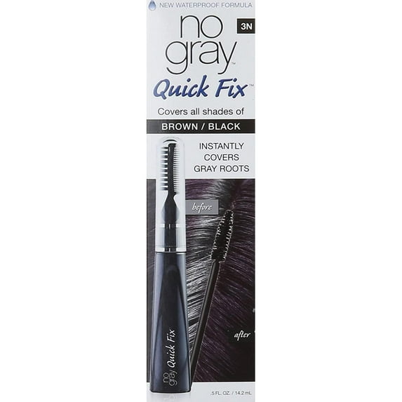 No Gray Quick Fix Color Touch-up Systems, Brown/Black 0.5 Oz.,Pack of 3