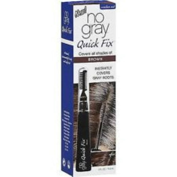 No Gray Quick Fix Instant Touch-Up for Gray Roots, Brown 0.5 oz