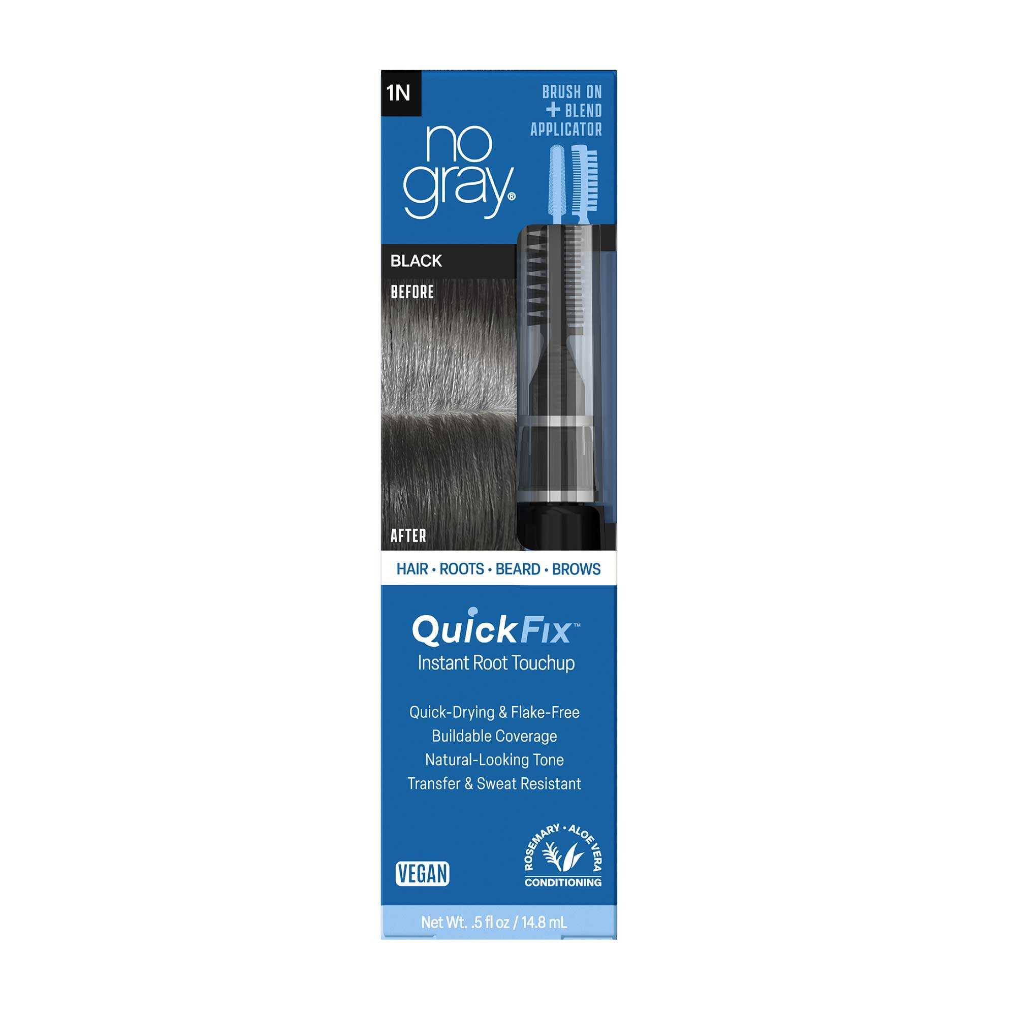 No Gray Quick Fix Temporary Root Touchup Triple Wand, Black, 0.5 fl oz ...