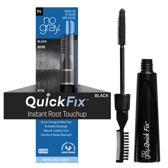 No Gray Quick Fix Instant Temporary Root Touch Up Wand, Black, 0.5 fl oz