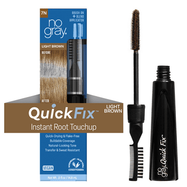 No Gray Quick Fix Triple Wand Instant Temporary Root Touchup, Light Brown, 0.5 fl oz
