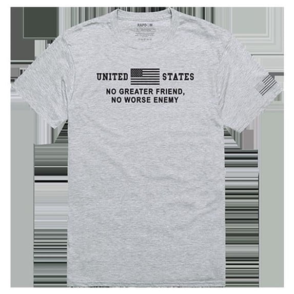 No Greater Tactical Graphic T-shirt, Heather Grey - Extra Large