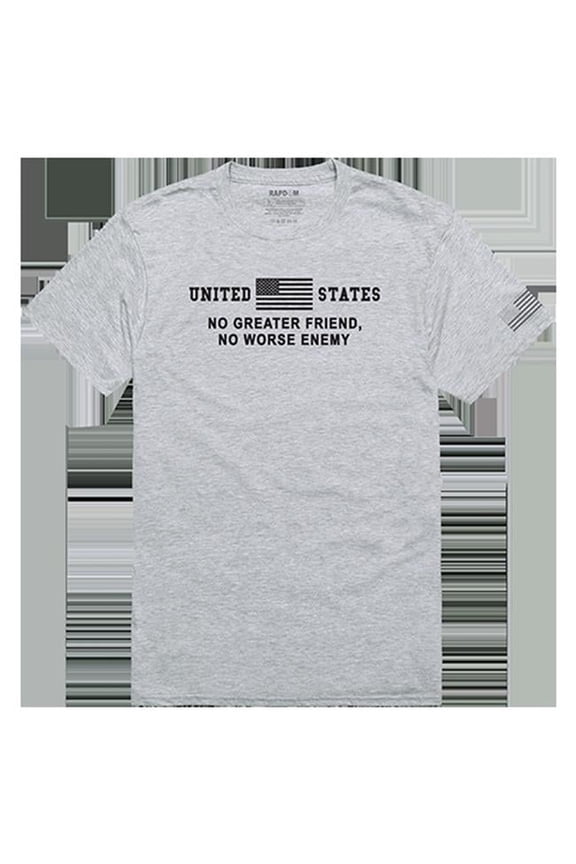 No Greater Tactical Graphic T-shirt, Heather Grey - Large