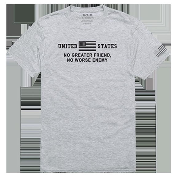 No Greater Tactical Graphic T-shirt, Heather Grey - Medium