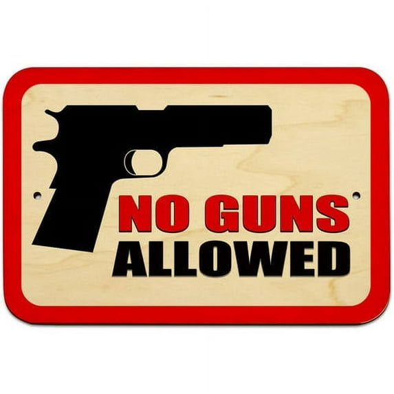 No Guns Allowed Sign