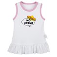 thumbnail image 1 of No Habla Funny Dresses For Baby, Newborn Babies Skirts, Infant Princess Dress, 0-24M Kids Graphic Clothes (White Sleeveless Dresses, 12-18 Months), 1 of 4