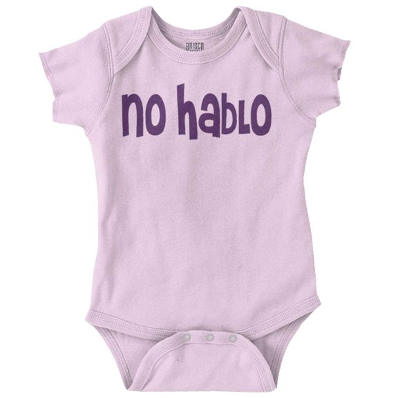 No Hablo Language Cute Babies Humor Romper Boys or Girls Infant Baby Brisco Brands NB