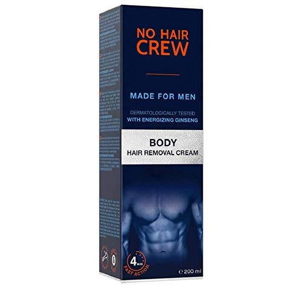 No Hair Crew Body At Home Hair Removal Cream Manscaping Hair with Energizing Premium Depilatory, & Flawless, Made Men, 200ml