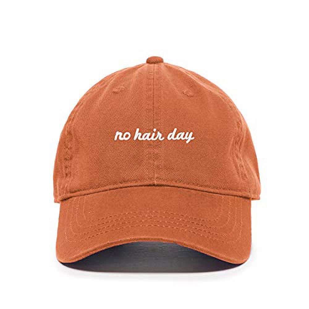 "No Hair Day" Embroidered Baseball Cap – Adjustable Dad Hat, Soft Cotton, Teal - View #13