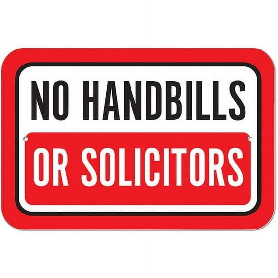 No Handbills Or Solicitors Sign