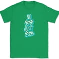 thumbnail image 1 of No Hate Just Love T-Shirt Motivational Doer Achieve Greatness Peace Tee - Green, S, 1 of 1