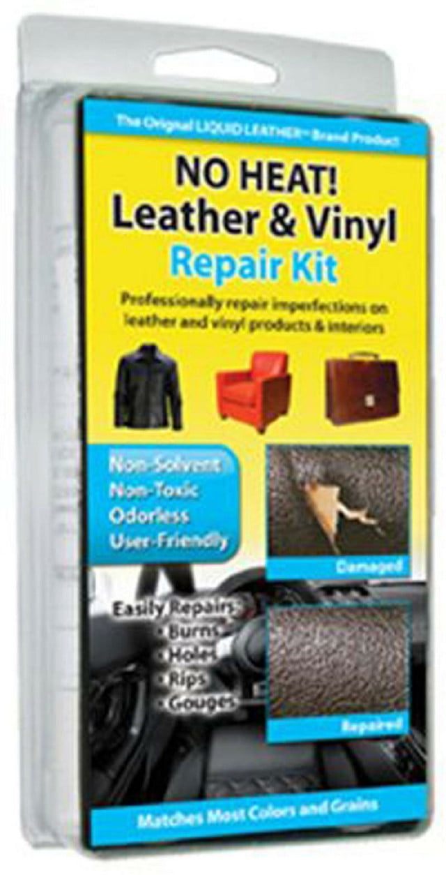 No Heat Liquid Leather & Vinyl Repair Kit Fix Holes Burns Rips Gouges.