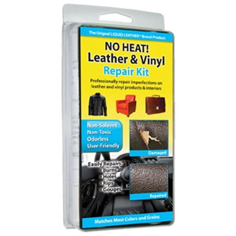 Leather & Vinyl Repair Kit - 12 Colors, Restores Scratches, Tears, Holes On Furniture & Car Seats