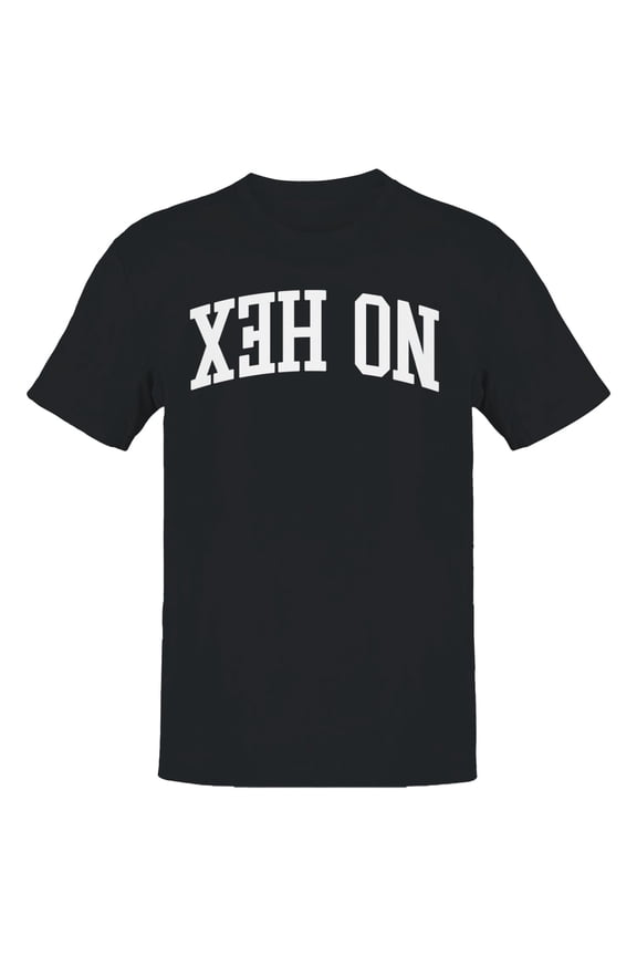 No Hex On Retro Bold Typography Men's Black T-shirt
