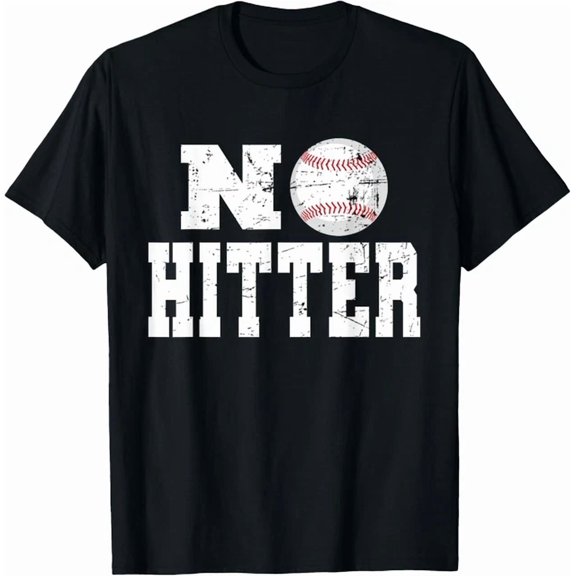 No Hitter Baseball Pitcher Novelty Graphic Art Ball Team T-Shirt