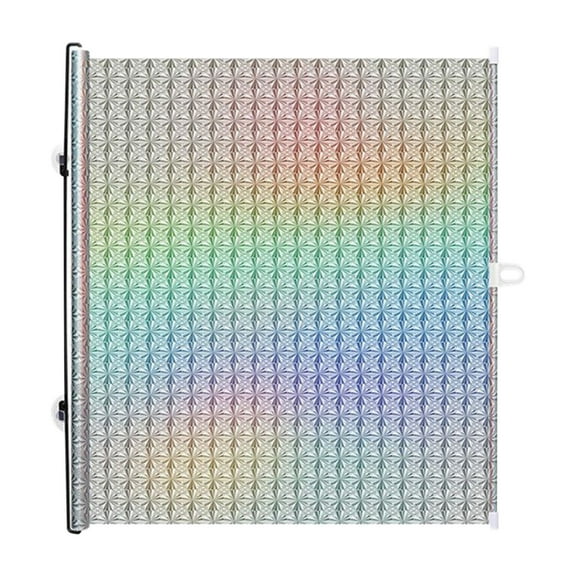 No-Hole Retractable Roller Sunshade with Suction Cup, 50x125cm PVC Heat Insulation Window for Balcony/Bedroom/Home Office, UV Protection, Easy Installation