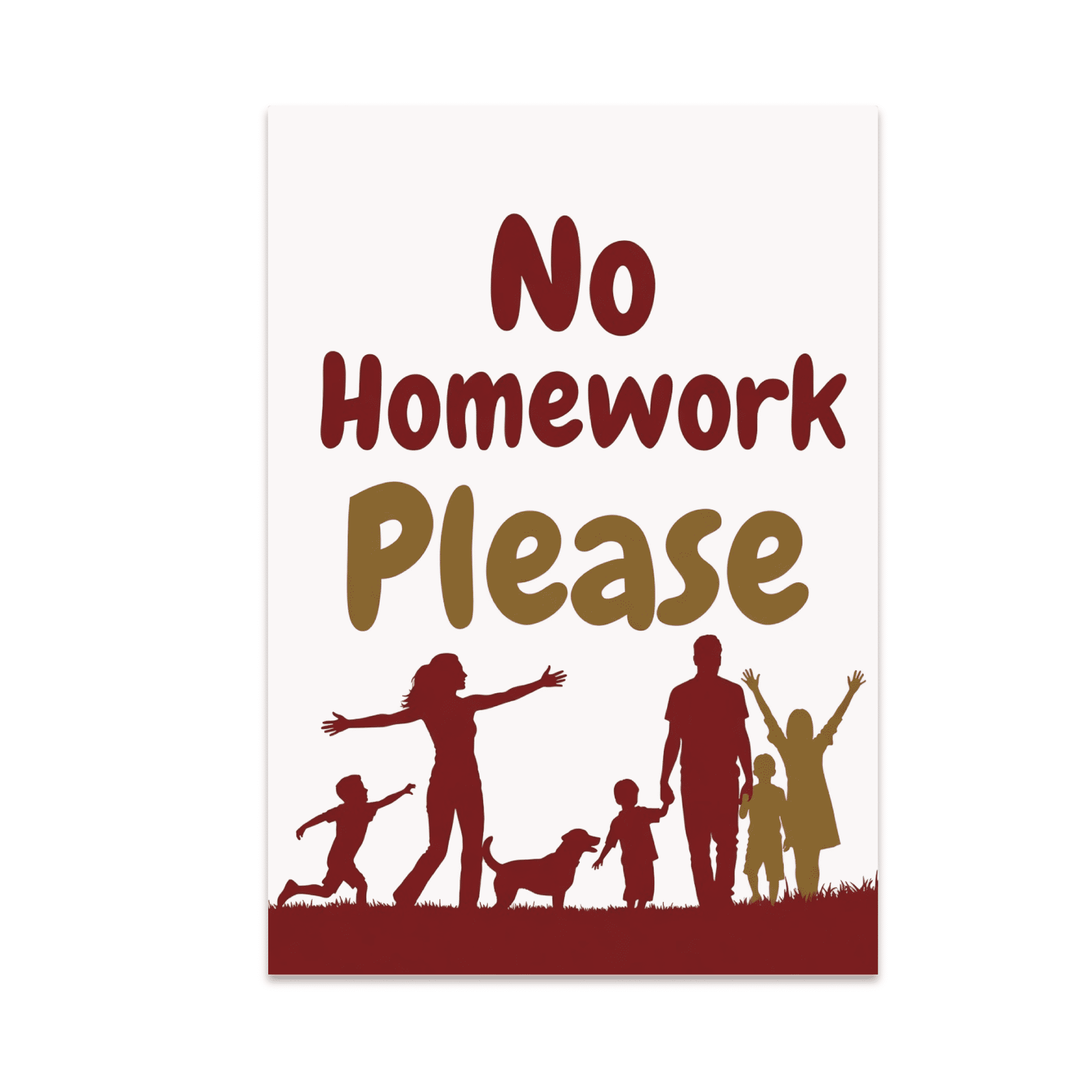 No Rushed Homework Picture No Homework Please Education Technology Poster - Student-Centered ...