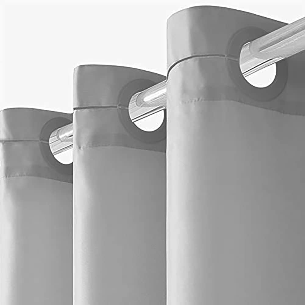 No Hook Long Shower Curtain 78 Length,Soft Polyester Fabric Wahable