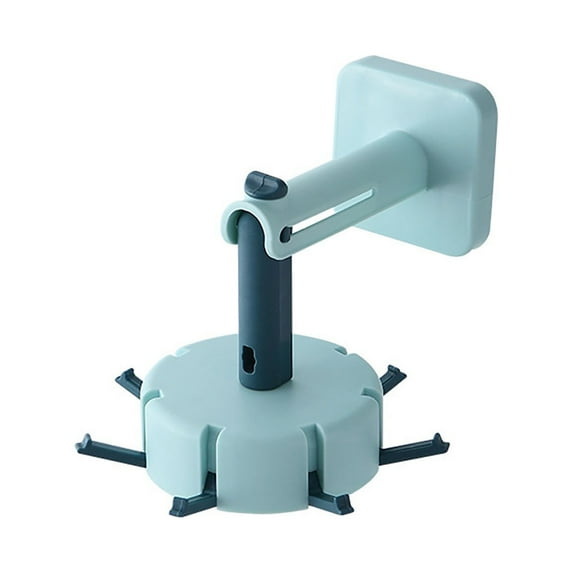 No Hook Shower Curtain 360 Degree Self Adhesive Vertical Hook Utility Hook For Home Bathroom Towel Hook Blue