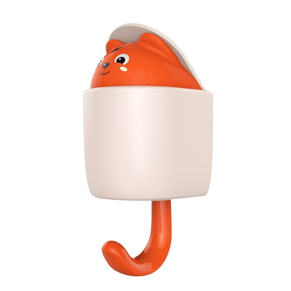 No Hook Shower Curtain Creative Multi-functional Hook Household Strong Adhesive Wall Hanging Towel Hook Orange