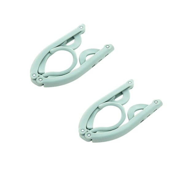 No Hook Shower Curtain Multifunctional Portable Folding Plastic Hanger Travel Folding Hanger Towel Hook Blue