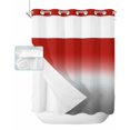 thumbnail image 1 of No Hook Shower Curtain with Snap in Liner, Abstract Red and Grey Gradient Hotel Shower Curtains for Bathroom, Washable Shower Curtain Liner Set with Mesh Top Window, 72”x78”, 1 of 6