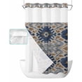 thumbnail image 1 of No Hook Shower Curtain with Snap in Liner, Afghan Abstract Geometric Art Patterns Hotel Shower Curtains for Bathroom, Washable Shower Curtain Liner Set with Mesh Top Window, 36"x72", 1 of 6