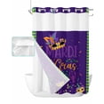 thumbnail image 1 of No Hook Shower Curtain with Snap in Liner, Carnival Hand Drawn Firework Feather Party Gnome Hotel Shower Curtains for Bathroom, Washable Shower Curtain Liner Set with Mesh Top Window, 72"x84", 1 of 6
