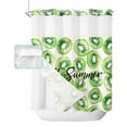thumbnail image 1 of No Hook Shower Curtain with Snap in Liner, Hello Summer Watercolor Green Kiwi Slice Hotel Shower Curtains for Bathroom, Washable Shower Curtain Liner Set with Mesh Top Window, 72”x78”, 1 of 6