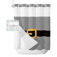 thumbnail image 1 of No Hook Shower Curtain with Snap in Liner, Santa Claus's Belt Hotel Shower Curtains for Bathroom, Washable Shower Curtain Liner Set with Mesh Top Window, 66"x72", 1 of 6