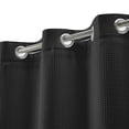 thumbnail image 1 of No Hooks Needed Waffle Stall Shower Curtain with Snap-in Liner, Black -54" x 80"(78"), 1 of 7