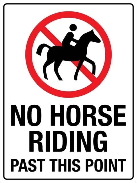 No Riding Here No Horse Riding Past This Point Funny Vintage Tin Signs 8 X 12 Inch ...