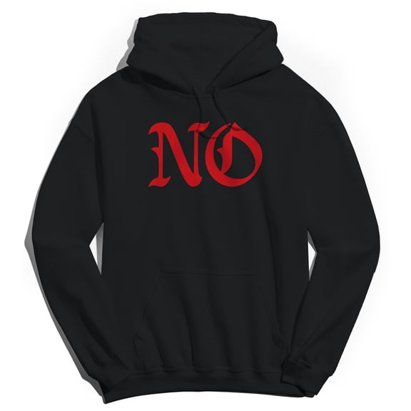 No Humor Graphic Black Men's Crewneck Sweatshirt Hoodie