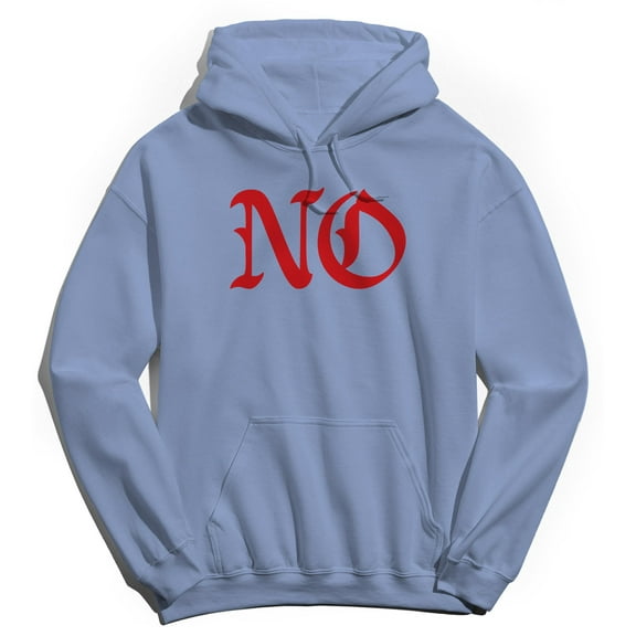 No Humor Graphic Light Blue Men's Crewneck Sweatshirt Hoodie