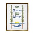 thumbnail image 1 of No Hurries Worries Hammock Scene Inspirational Graphic Art Metallic Gold Framed Art Print Wall Art, 1 of 6