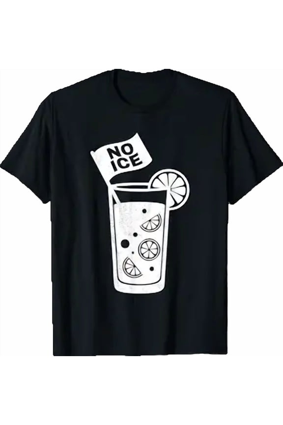 No Ice in Water, Funny Ice Cubes Liberal Message Statement T-Shirt