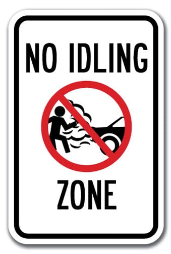 No Idling Zone Sign 12