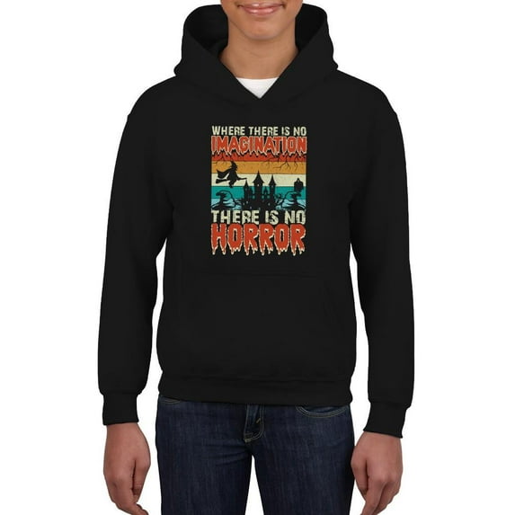 No Imagination, No Horror Hoodie Juniors -Image by Shutterstock, Large