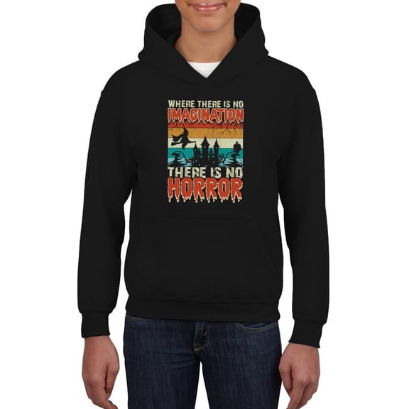 No Imagination, No Horror Hoodie Juniors -Image by Shutterstock,  x-Large