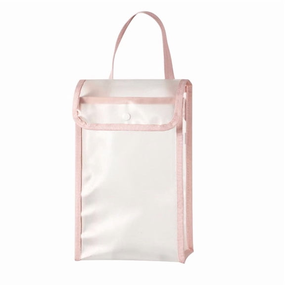 No-Install Waterproof Clear Tissue Holder Pouch, Durable Adhesive Hanging Dispenser, Transparent Tissue Pouch for Home and RV